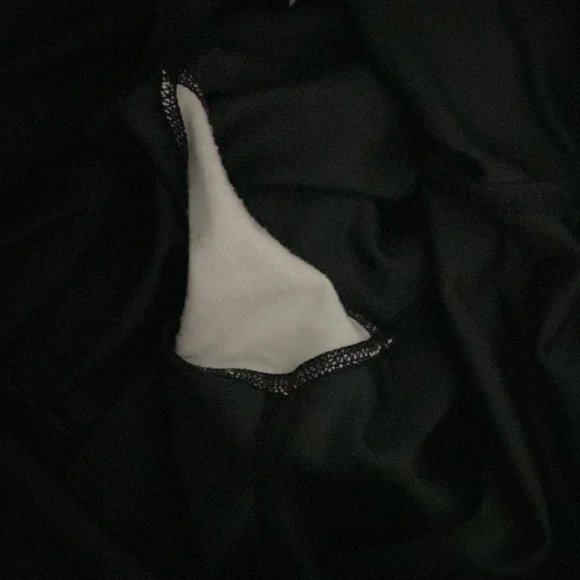 Nike Fit Dry Mid Rise Pure Black Cropped Wide Leg Active Leggings S - Picture 7 of 7